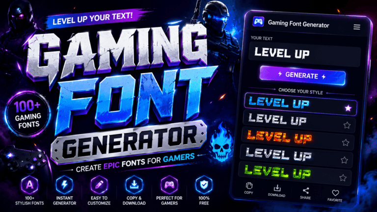 Gaming Font Generator