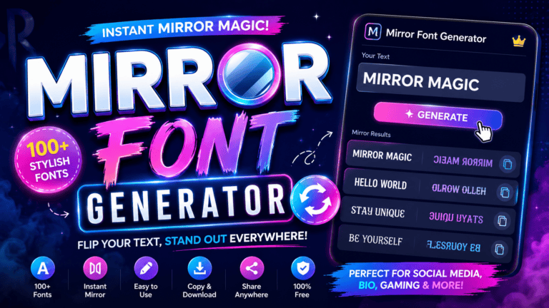 mirror font generator