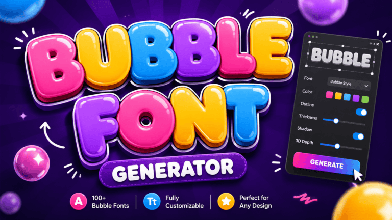 bubble font generator