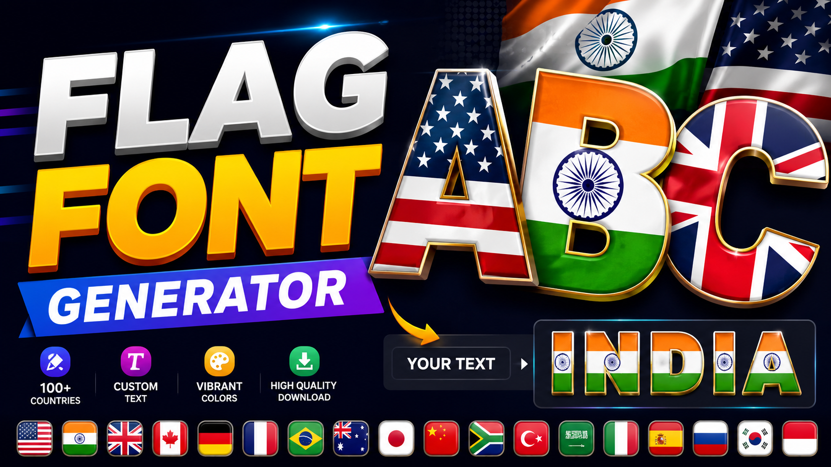 Flag Font Generator