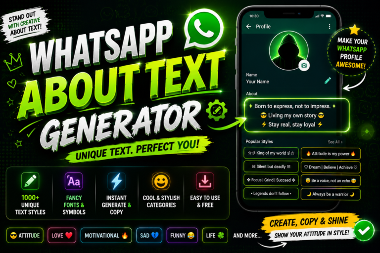 WhatsApp About Text Generator