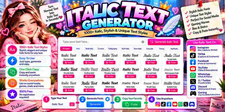 Italic Text Generator
