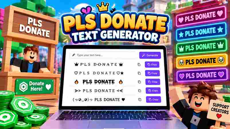 Pls Donate Text Generator