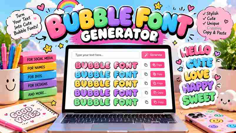 bubble font generator