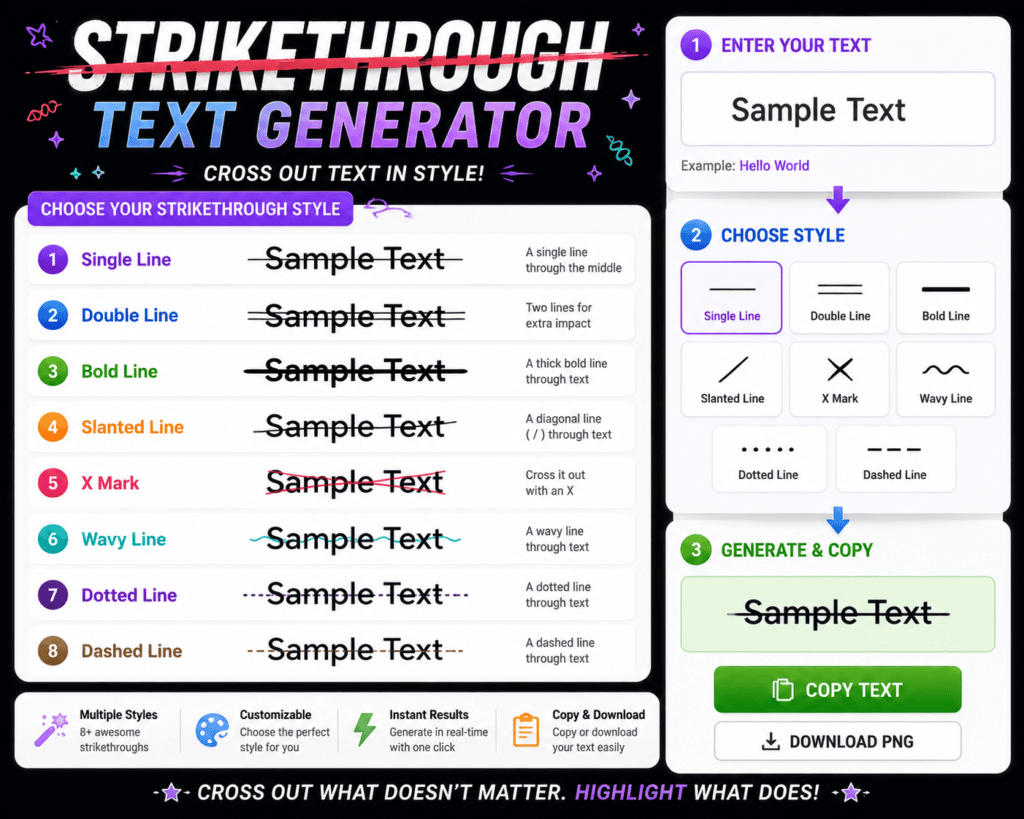 Strikethrough Text Generator