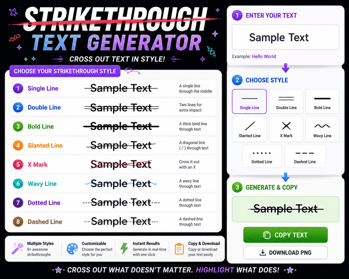 Strikethrough Text Generator
