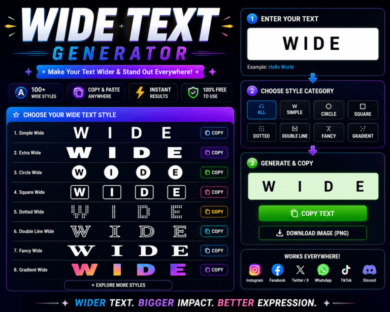Wide Text Generator