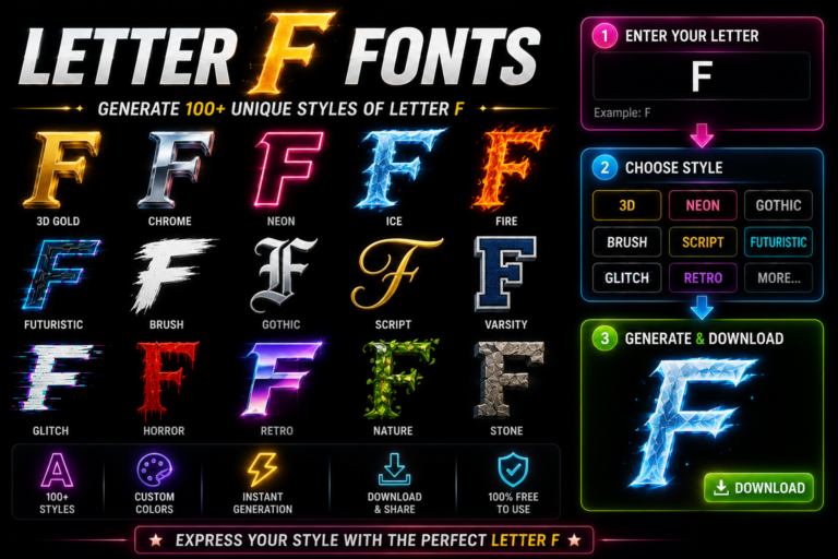 Letter F Fonts