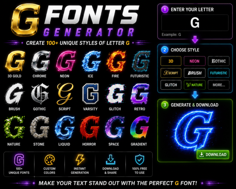 G Fonts Generator
