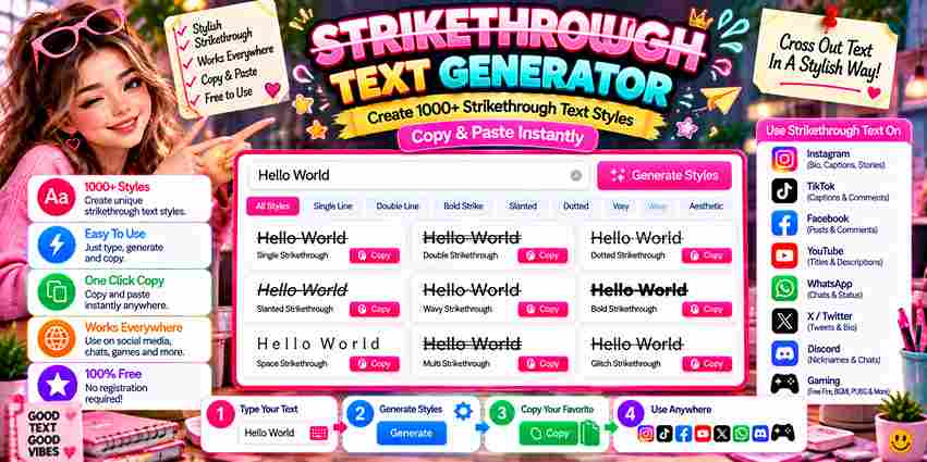 Strikethrough Text Generator