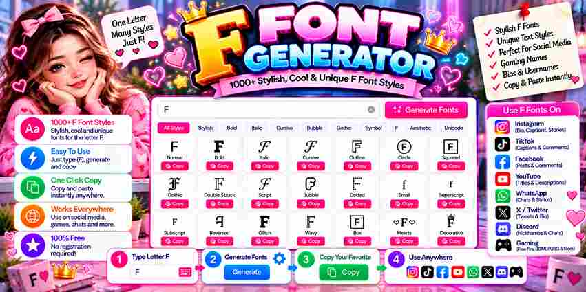 Letter F Fonts
