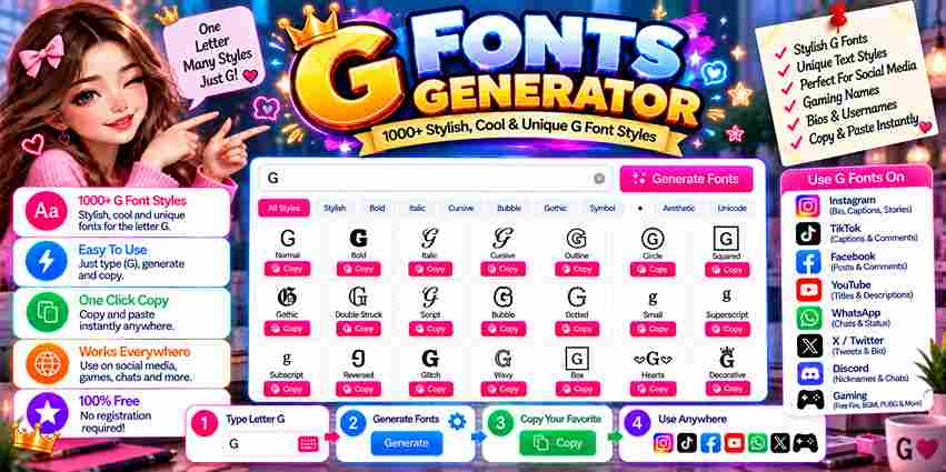 G Fonts Generator