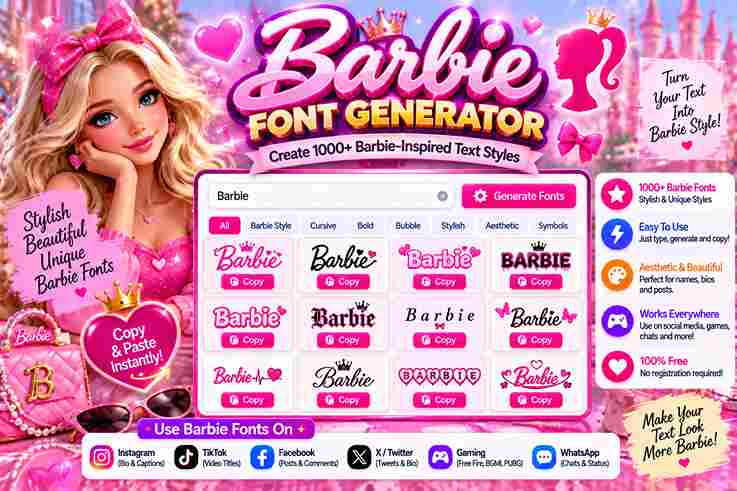 Barbie Font Generator