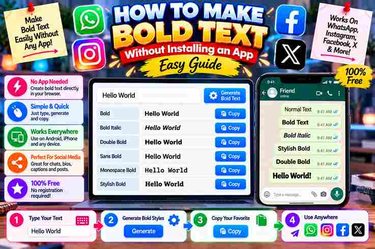 How to Make Bold Text Without Installing an App