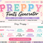 Preppy Fonts Generator