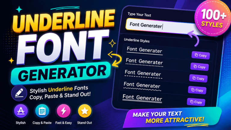 Underline Font Generator