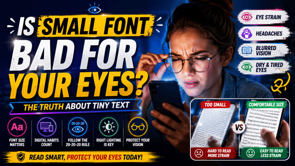 Is Small Font Bad For Your Eyes