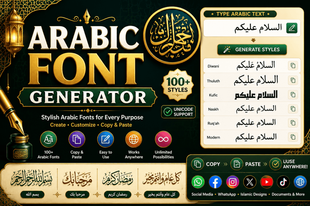 Arabic Font Generator