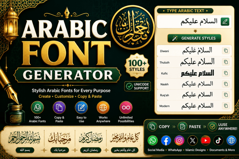 Arabic Font Generator