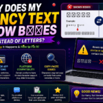 why does my fancy text show boxes