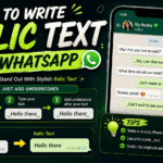 How To Write Italic Text On Whatsapp
