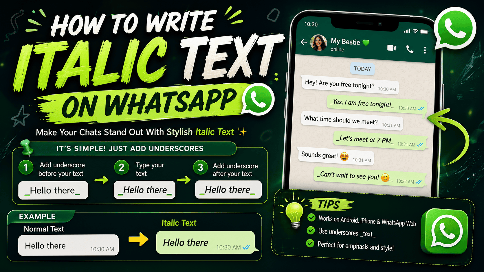 How To Write Italic Text On Whatsapp