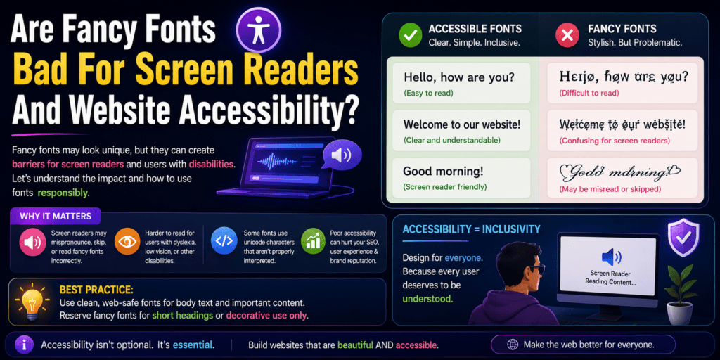 Are Fancy Fonts Bad For Screen Readers And Website Accessibility