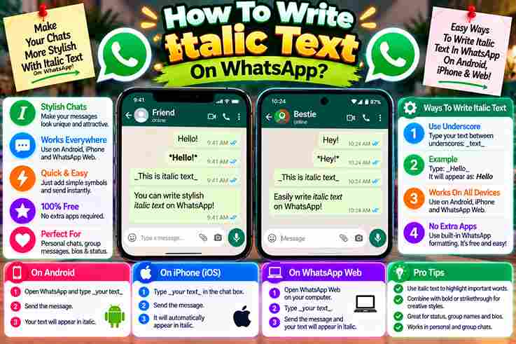How To Write Italic Text On Whatsapp