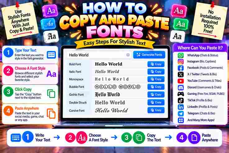 How to Copy and Paste Fonts