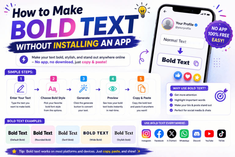How to Make Bold Text Without Installing an App