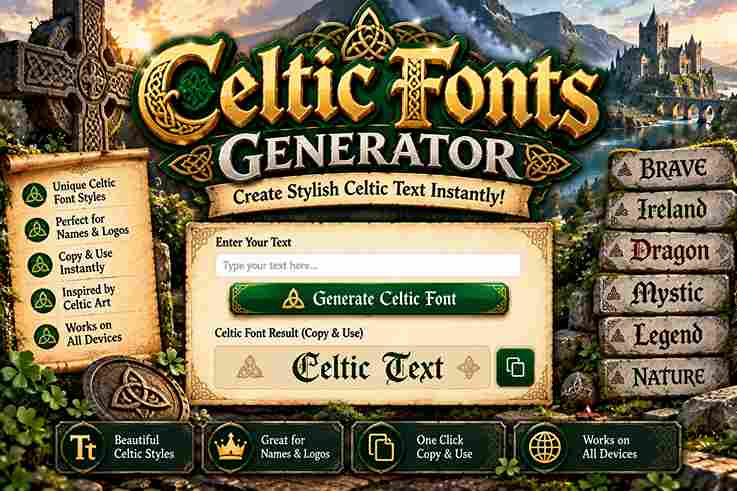 Celtic Fonts Generator