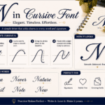 N in Cursive Font