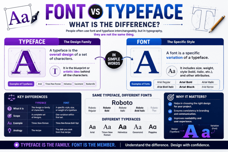 Font vs Typeface: What Is the Difference?