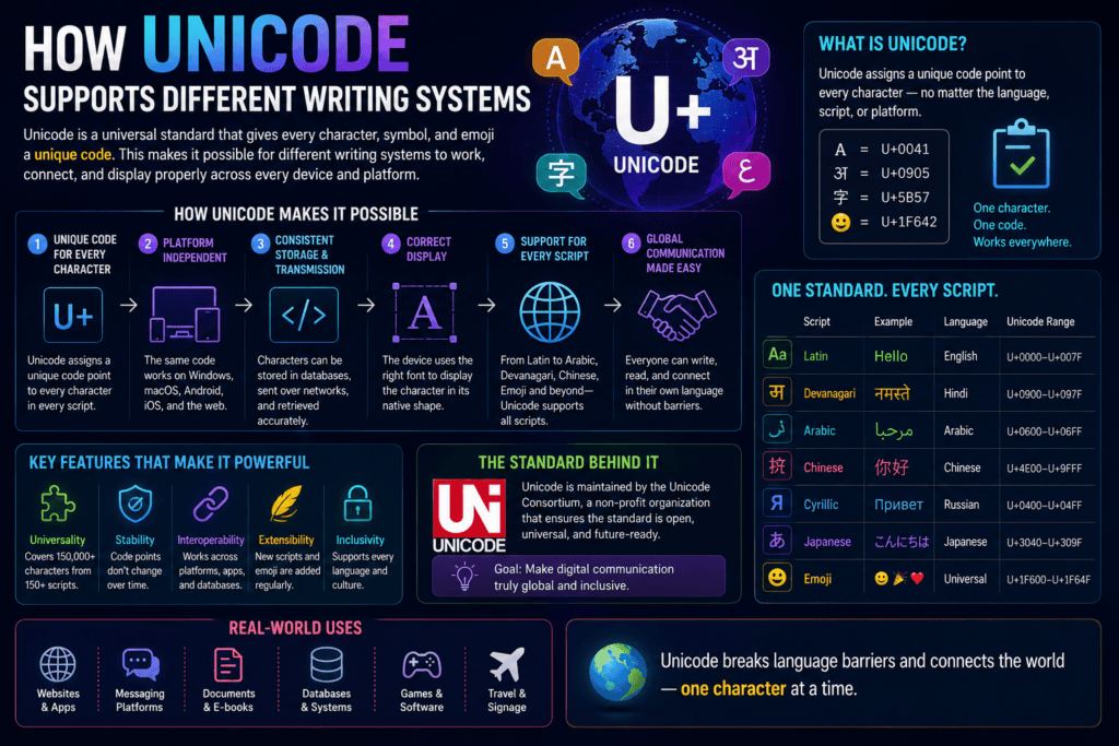 How Unicode Supports Different Writing Systems
