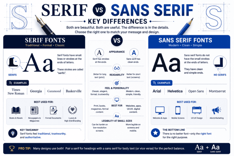 Serif vs Sans Serif Fonts: Key Differences