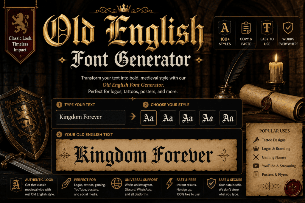 Old English Font Generator
