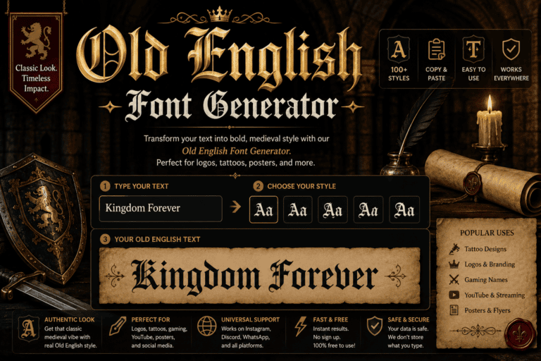 Old English Font Generator