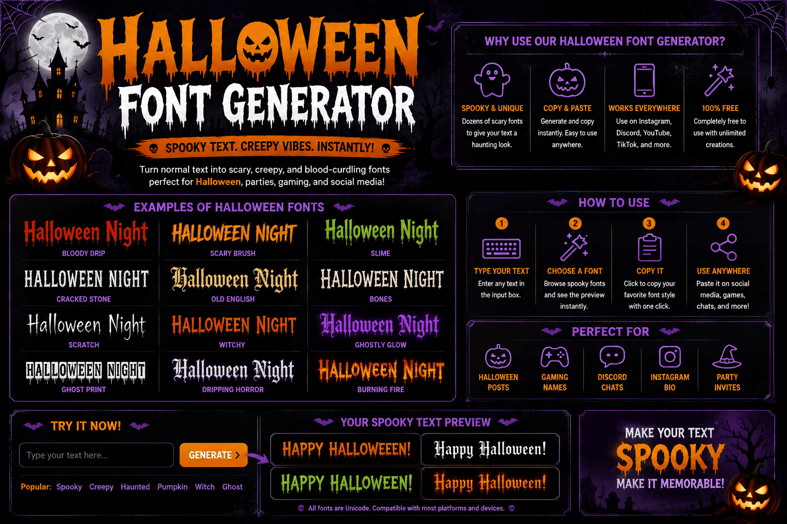 Halloween Font Generator