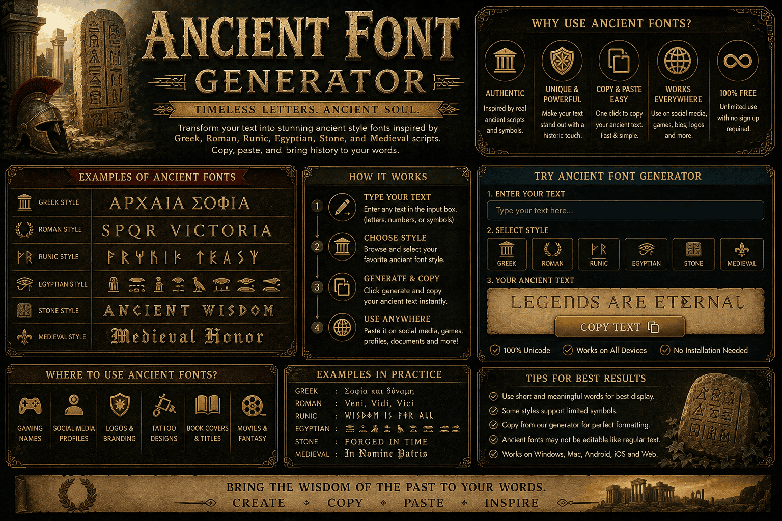 Ancient Font Generator
