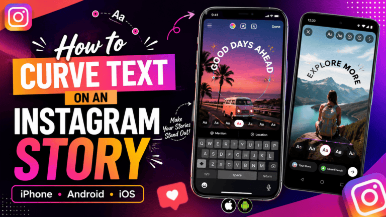 How to Curve Text On An Instagram Story (iPhone