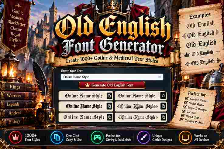 Old English Font Generator