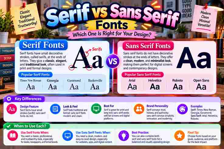 Serif vs Sans Serif Fonts: Key Differences