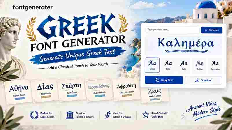 Greek Font Generator