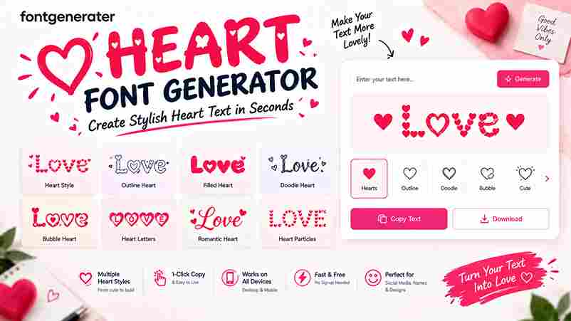 Heart Font Generator
