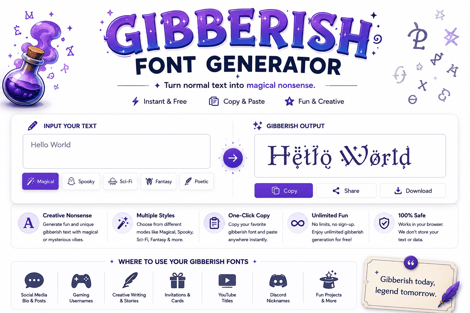 Gibberish Font Generator