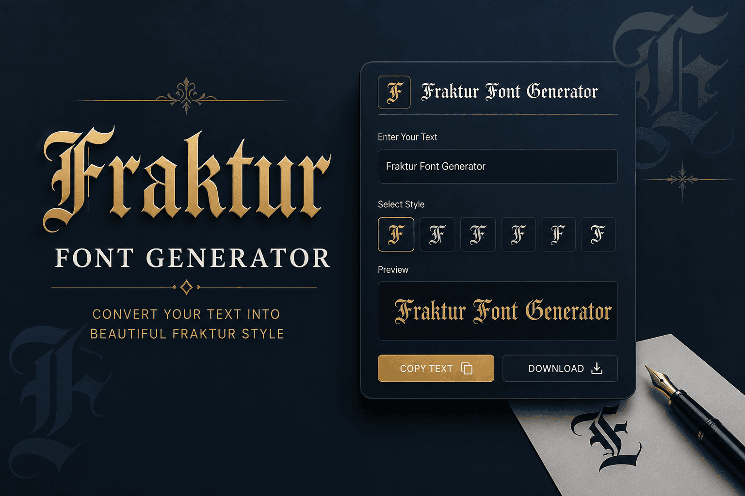 Fraktur Font Generator