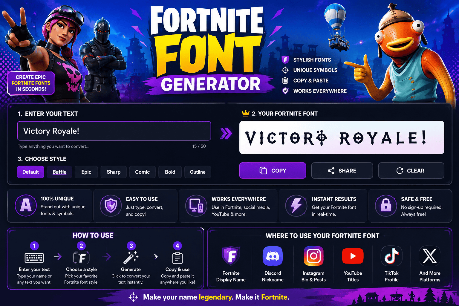Fortnite Font Generator