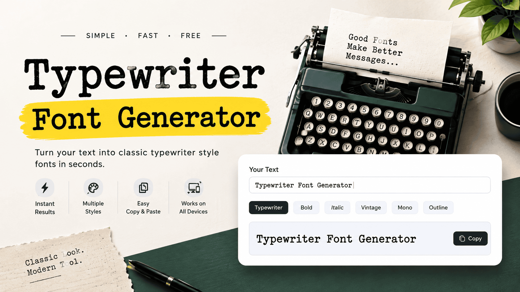 Typewriter Font Generator