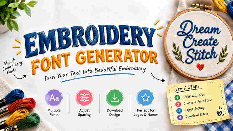 Embroidery Font Generator