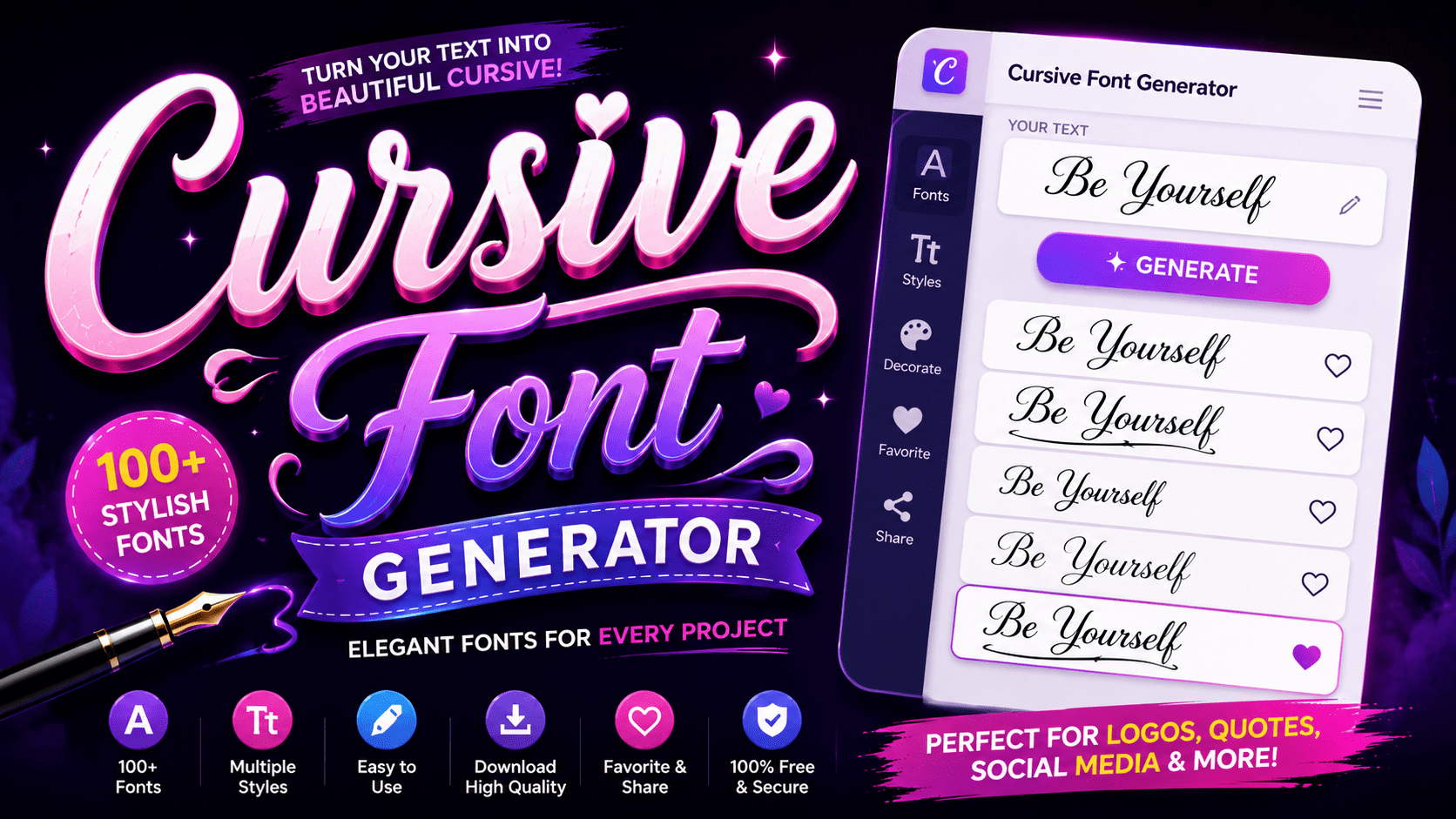Cursive Font Generator